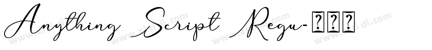 Anything Script Regu字体转换